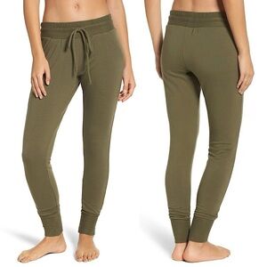 NWT Free People FP Movement Sunny Skinny Sweatpant Joggers in Everest Olive Sz L